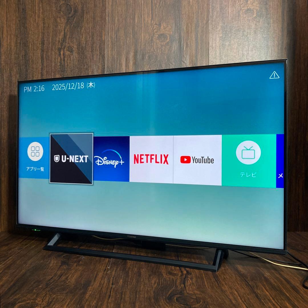 極美品 ハイセンス 43インチ 4K液晶テレビ 43E6800 2019年製