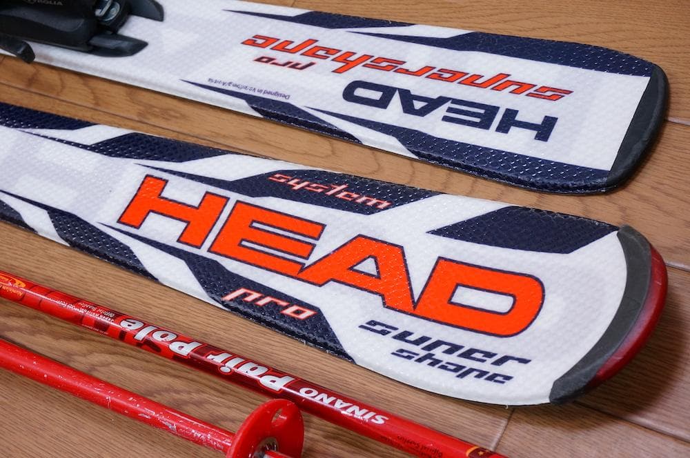 メンテ済 137cm 靴25cm HEAD 子供用スキーセット (140)