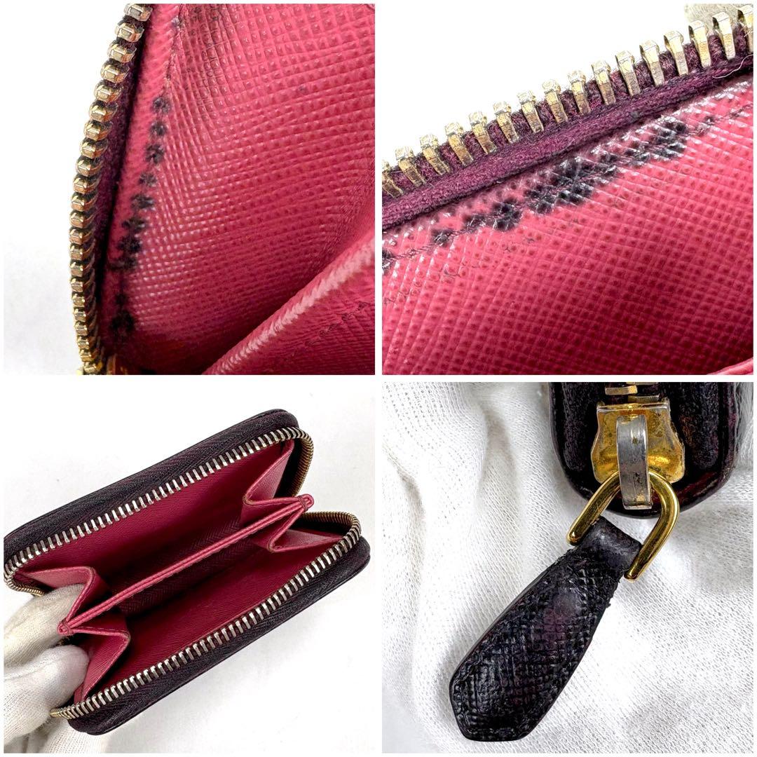 PRADA プラダ　ラウンドジッピー　ケース　ブラック　黒