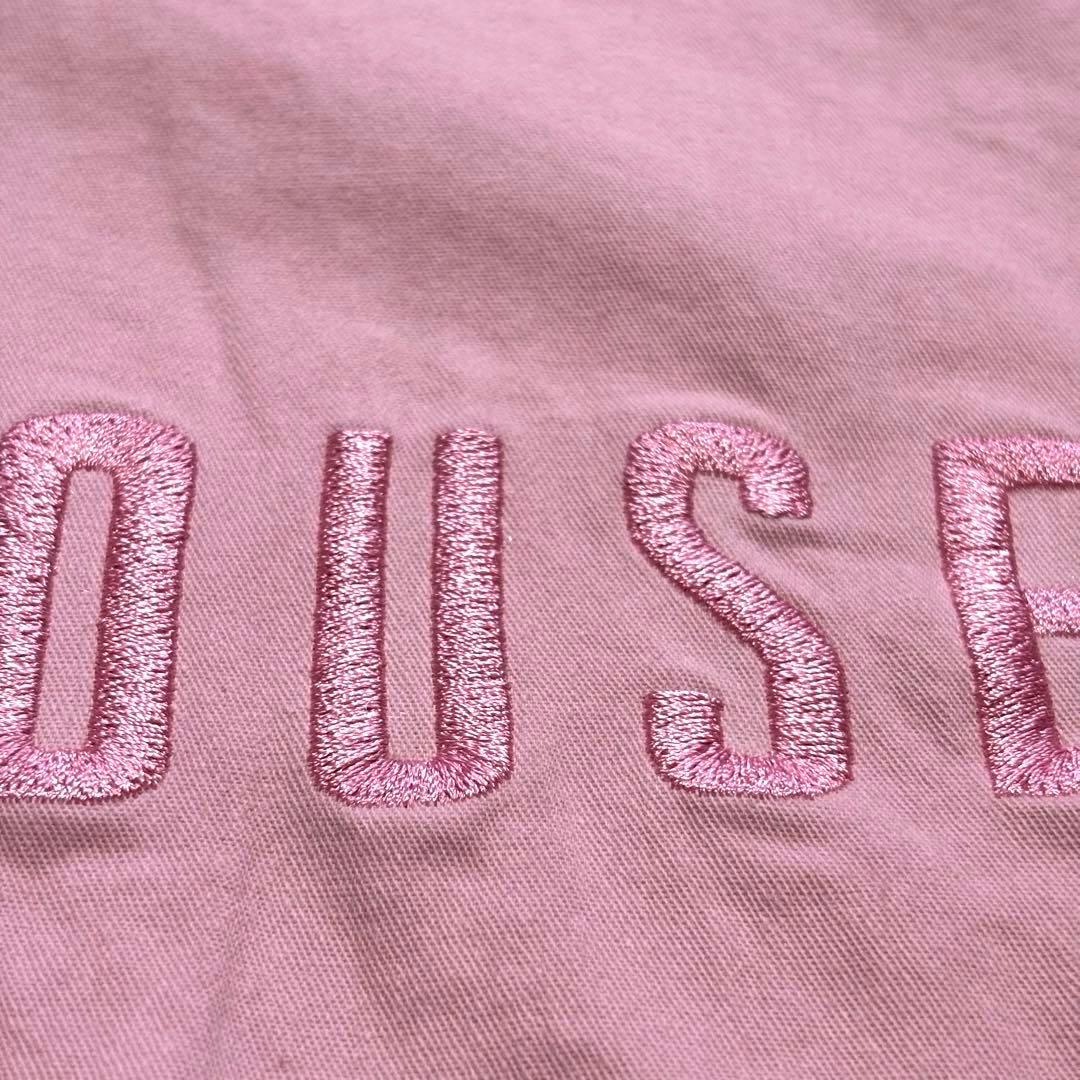 【未使用】ピンクハウス ノーカラージップアップジャケット 刺繍ロゴ L ピンク