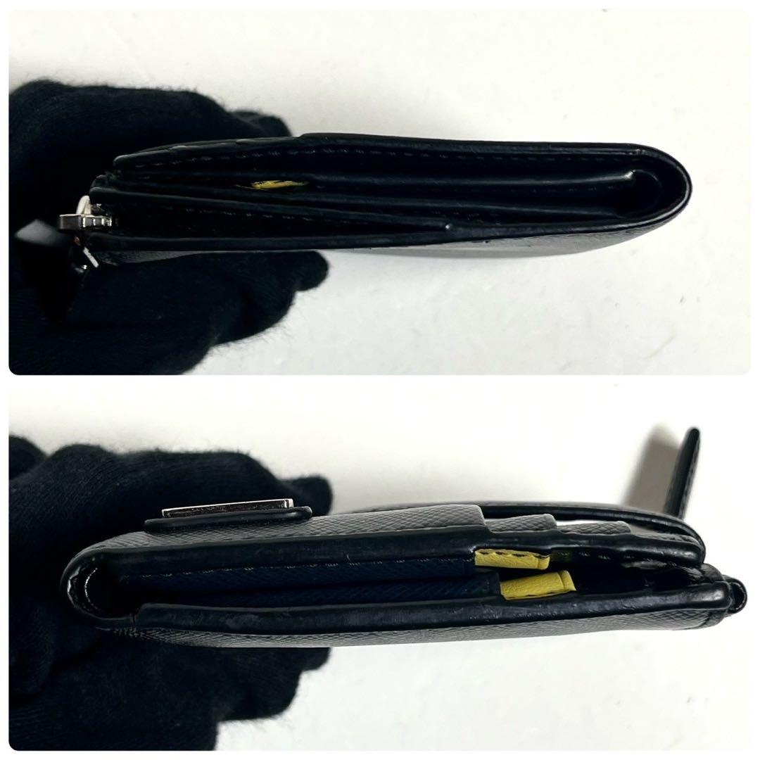 【現行型・美品✨】RFID掲載 プラダ コンパクトウォレット 折り財布 黒