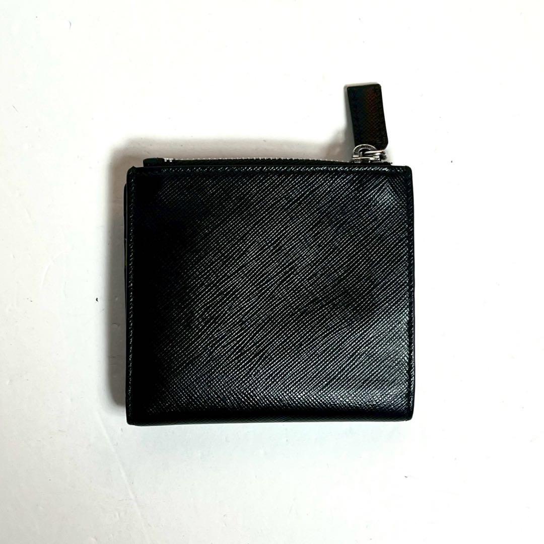 【現行型・美品✨】RFID掲載 プラダ コンパクトウォレット 折り財布 黒