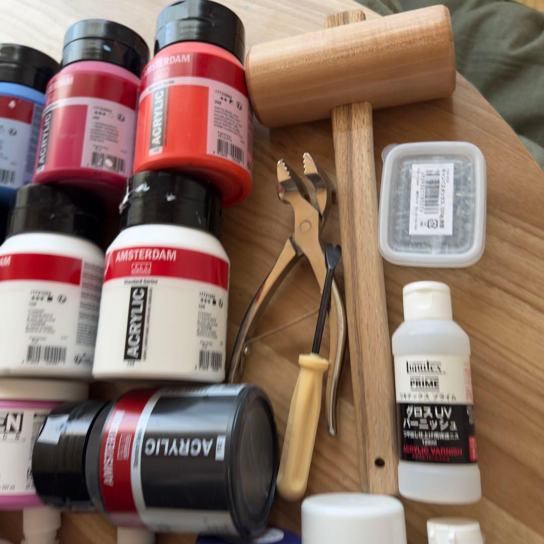 あ*み様 画材セット アクリル絵の具 ゴールデン、アムステルダム、画材まとめ売り