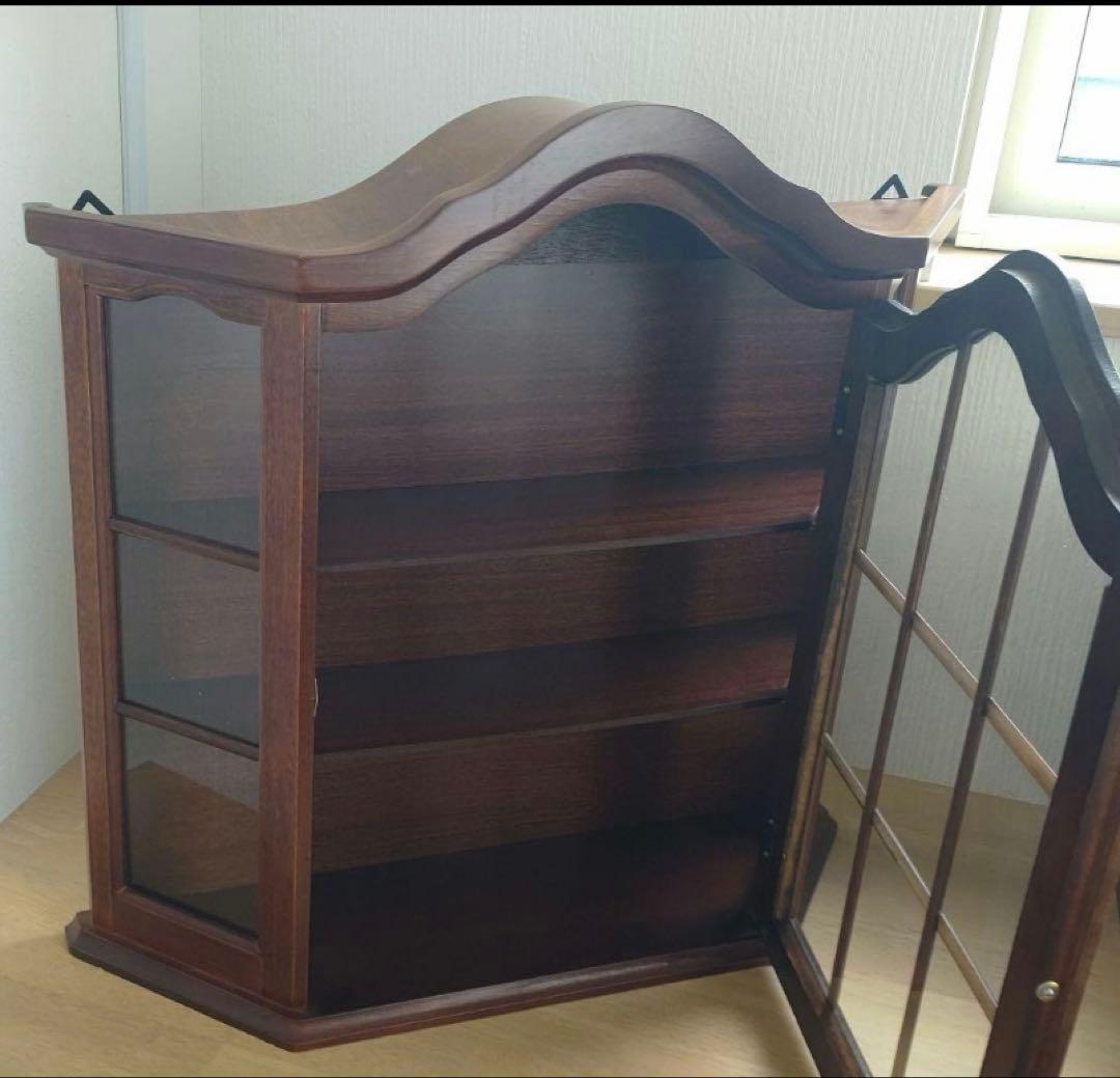 早い者勝ち木製キャビネット 飾り棚 アンティーク 壁掛け コレクションケース