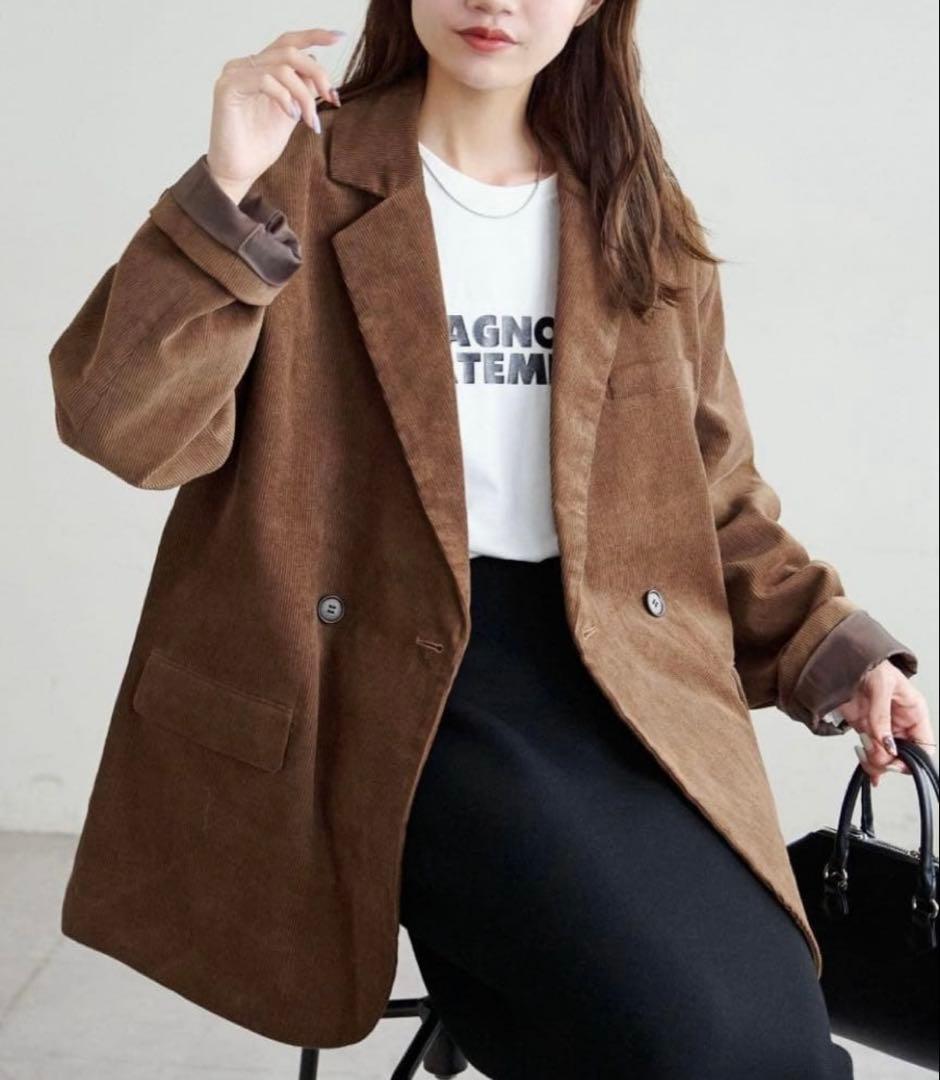 ディスコート★コーデュロイWブレストジャケット