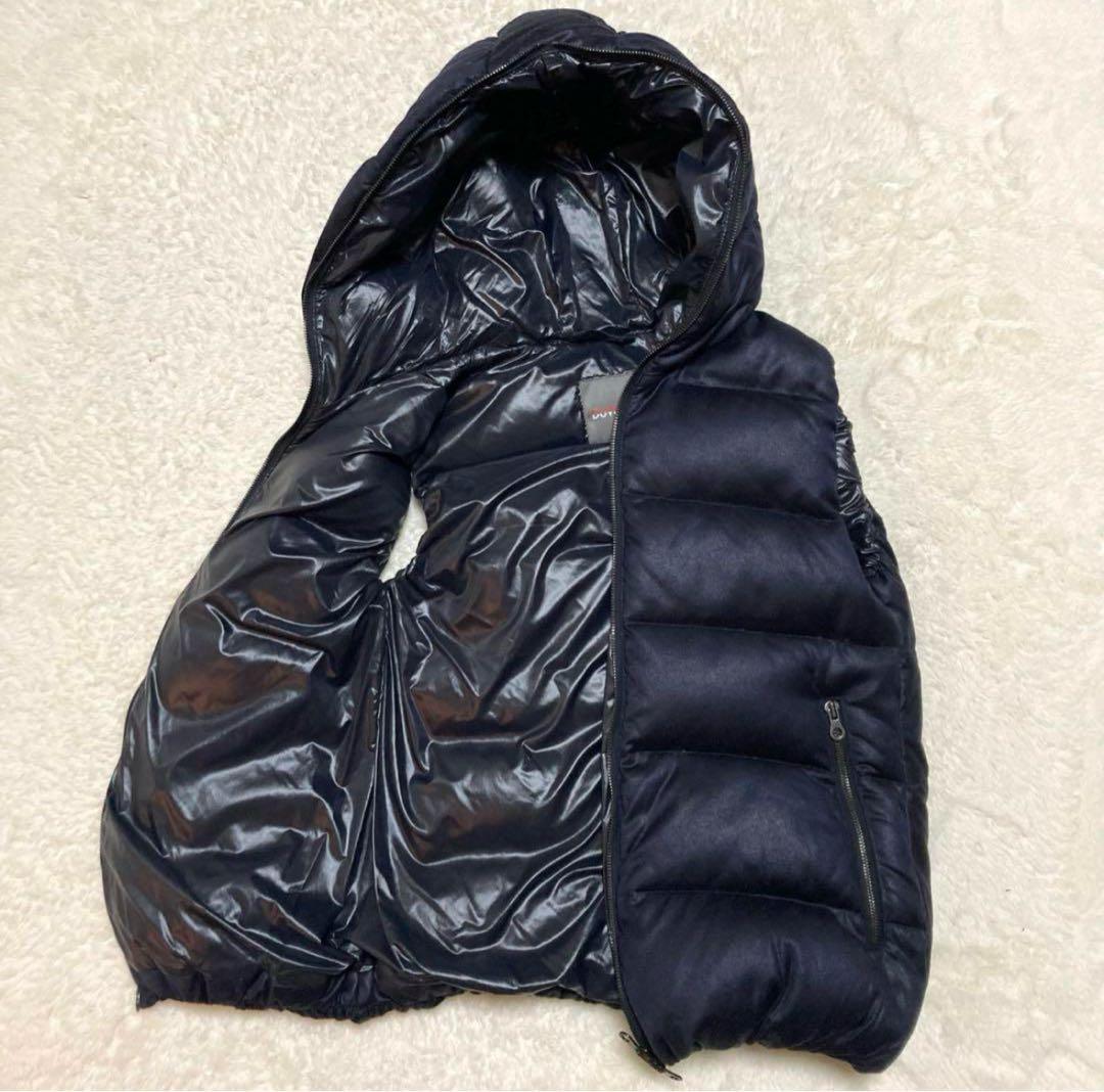 DUVETICA フード付きダウンベスト 40サイズ ネイビー