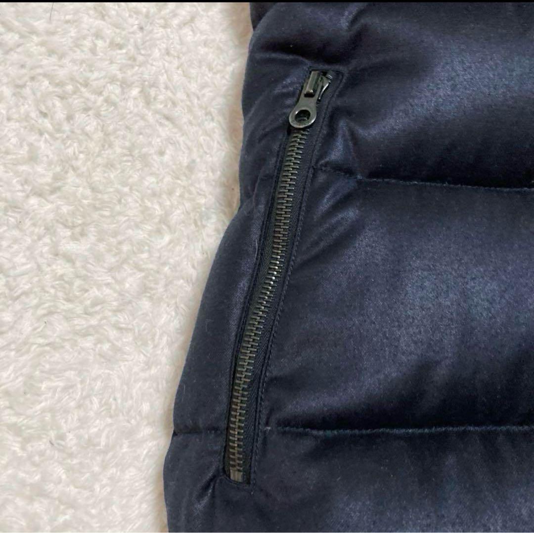 DUVETICA フード付きダウンベスト 40サイズ ネイビー