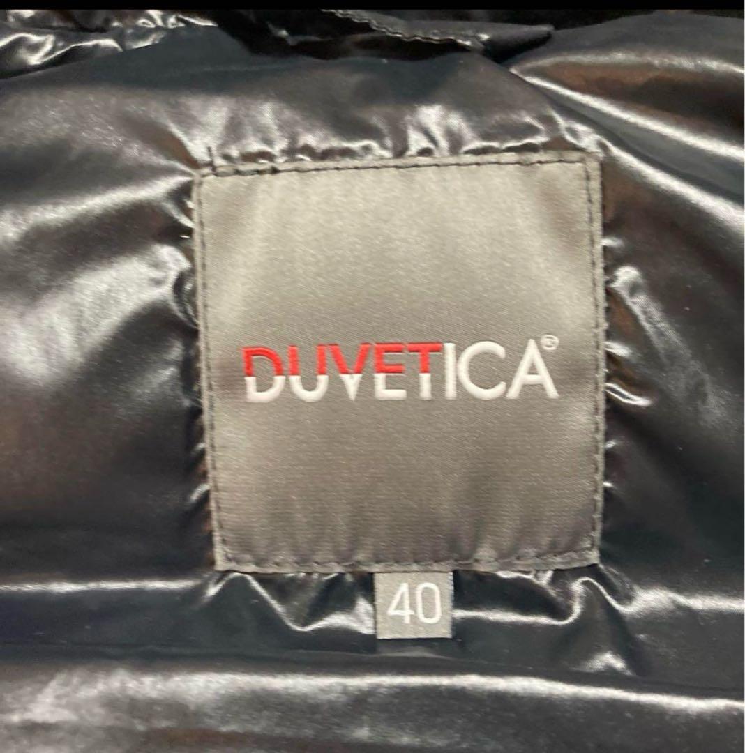 DUVETICA フード付きダウンベスト 40サイズ ネイビー
