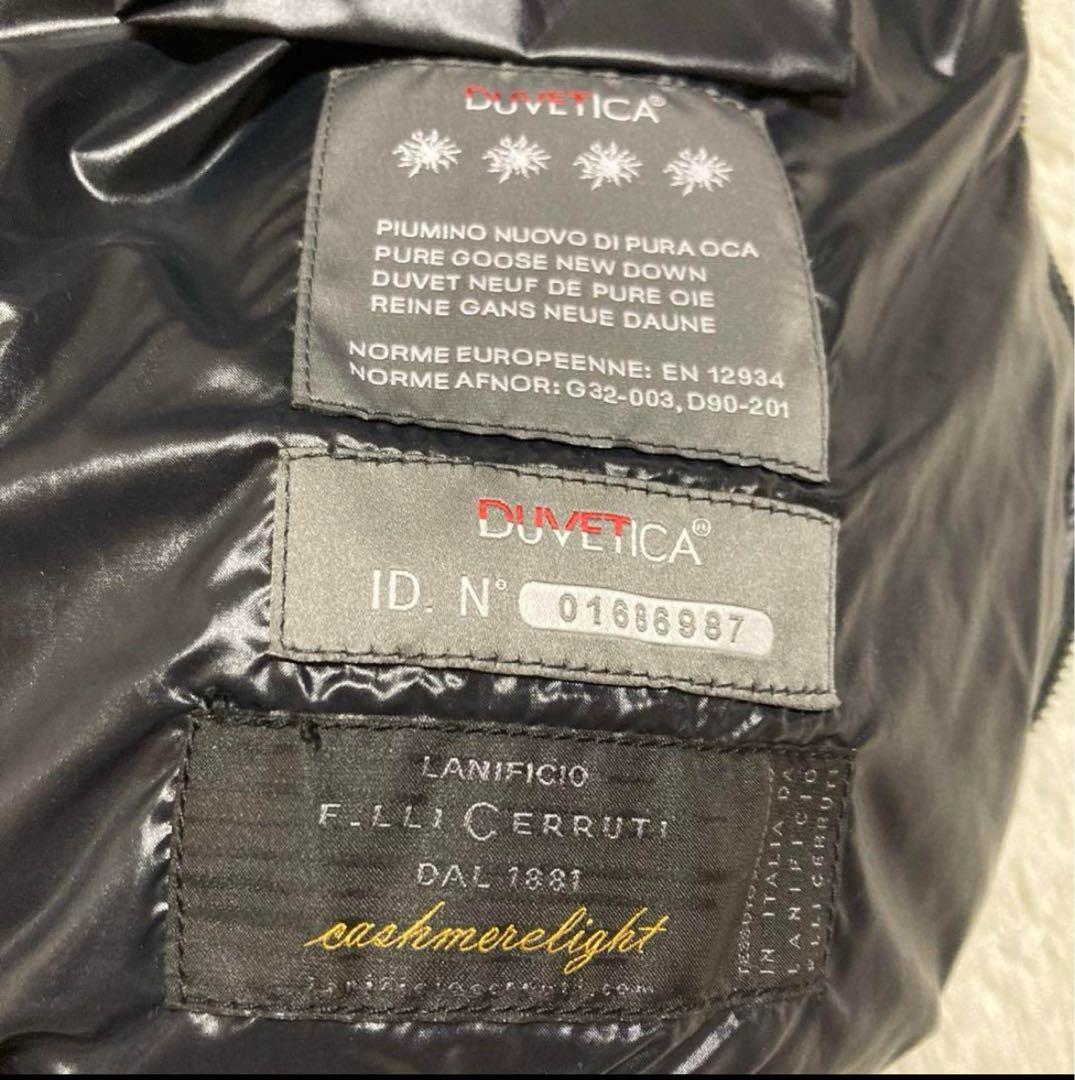 DUVETICA フード付きダウンベスト 40サイズ ネイビー