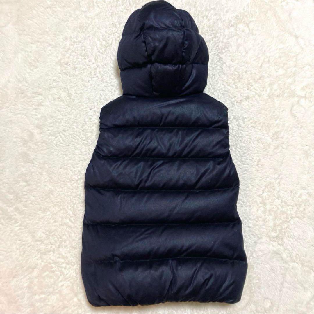 DUVETICA フード付きダウンベスト 40サイズ ネイビー