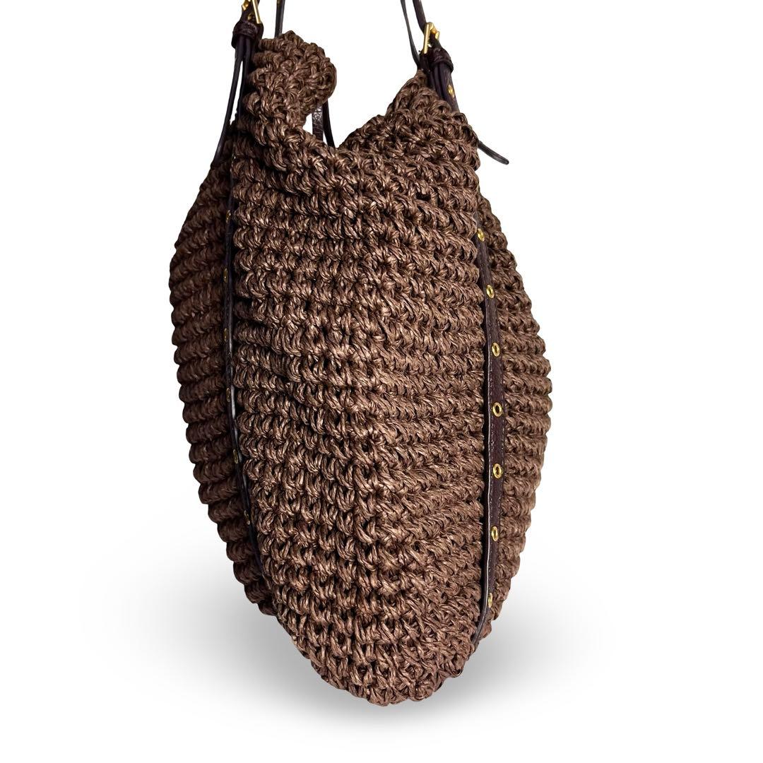 美品✨ローレンラルフローレン かごバッグ ロゴチャーム ゴールド金具