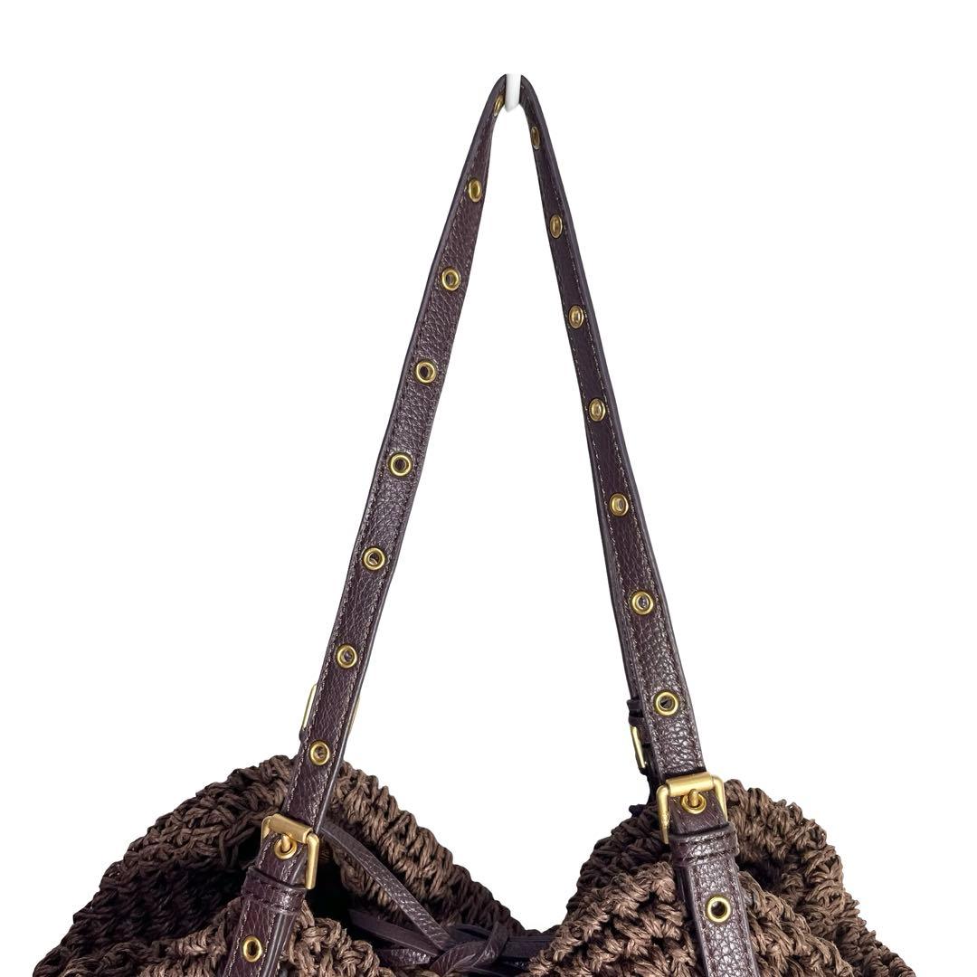 美品✨ローレンラルフローレン かごバッグ ロゴチャーム ゴールド金具