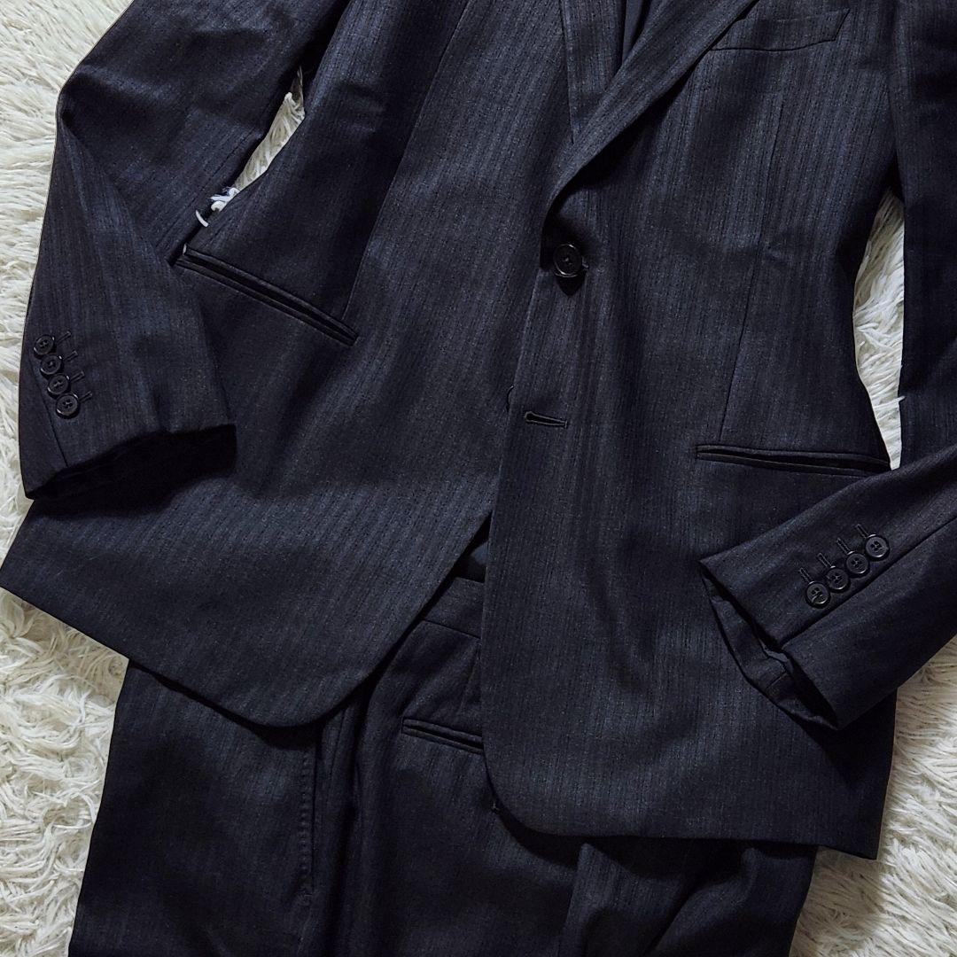 極美品✨XL相当 アルマーニコレツィオーニ スーツ シルク素材 ストライプ 52