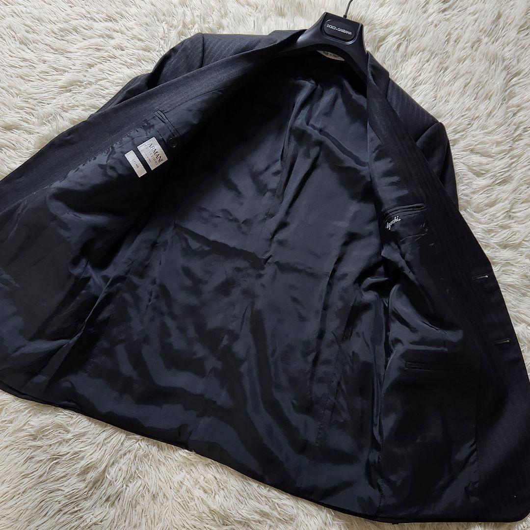 極美品✨XL相当 アルマーニコレツィオーニ スーツ シルク素材 ストライプ 52