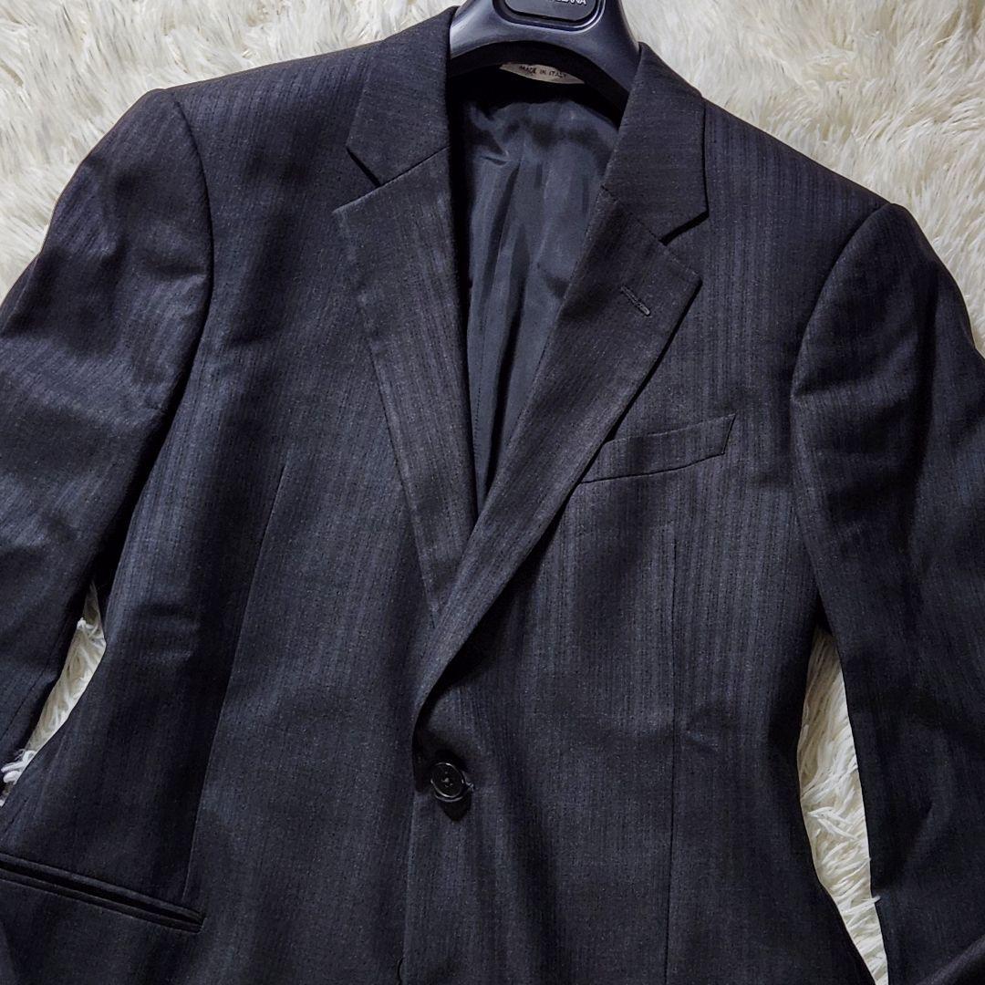 極美品✨XL相当 アルマーニコレツィオーニ スーツ シルク素材 ストライプ 52