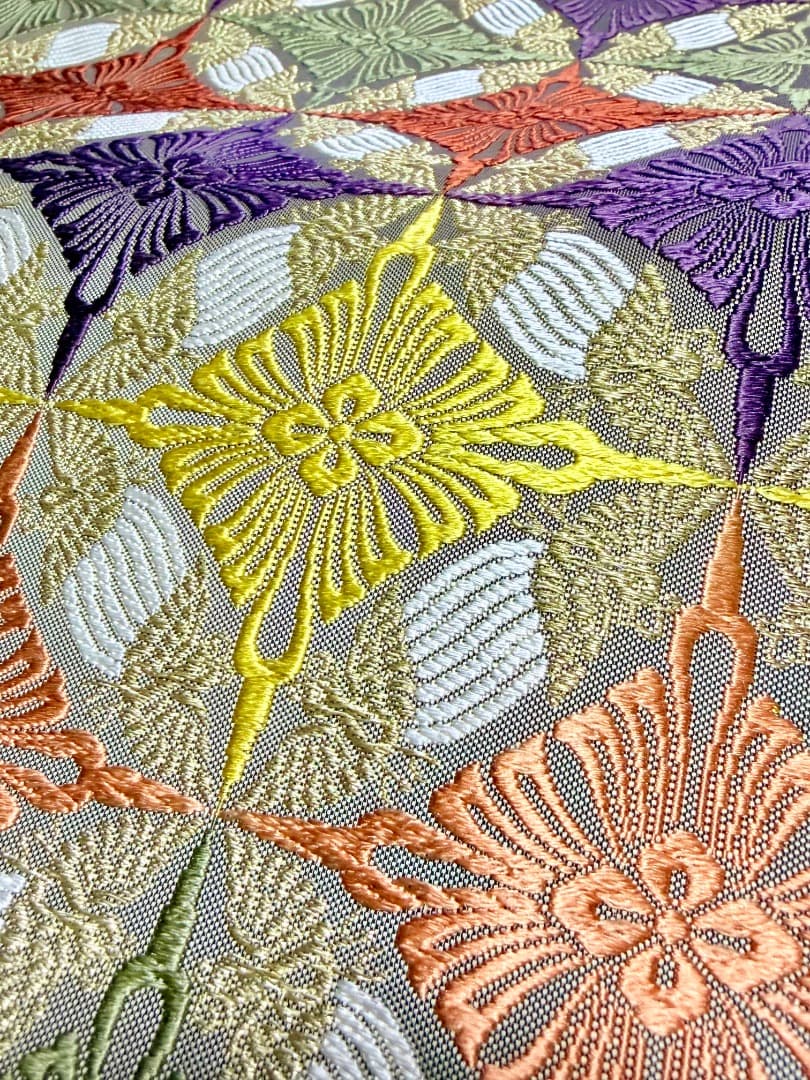 高級 袋帯 正絹 六通柄 総唐織 七宝柄 有職文様 訪問着 留袖 色無地