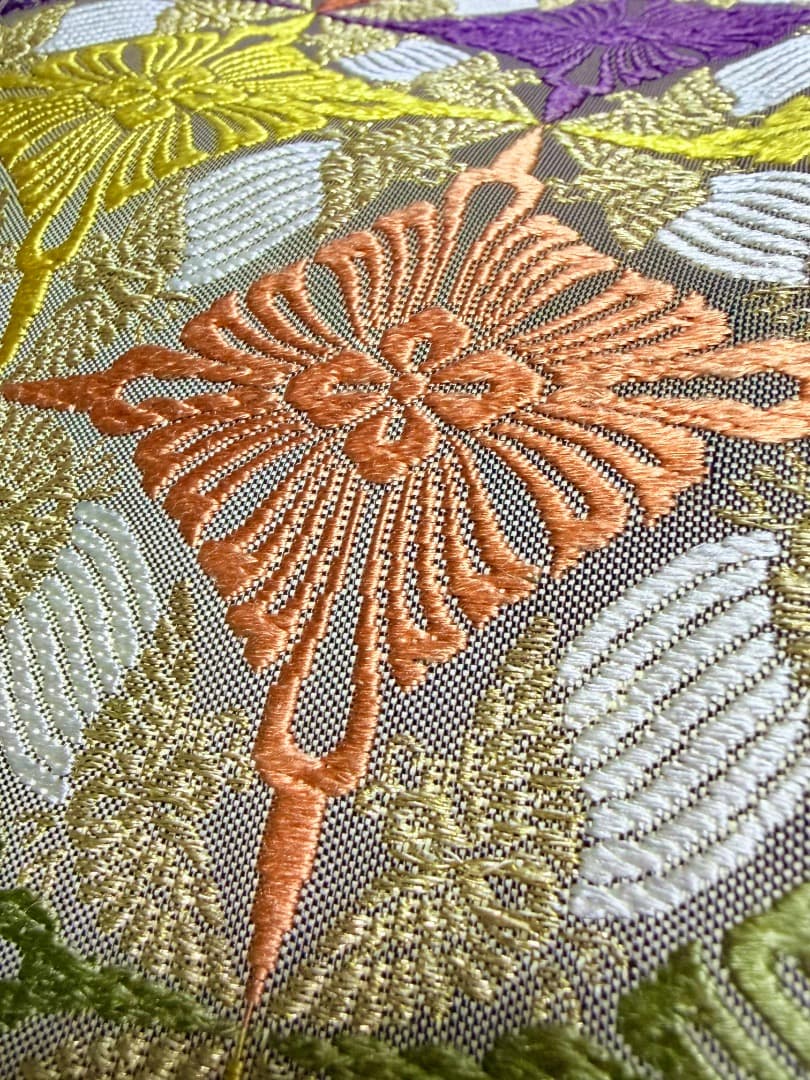 高級 袋帯 正絹 六通柄 総唐織 七宝柄 有職文様 訪問着 留袖 色無地