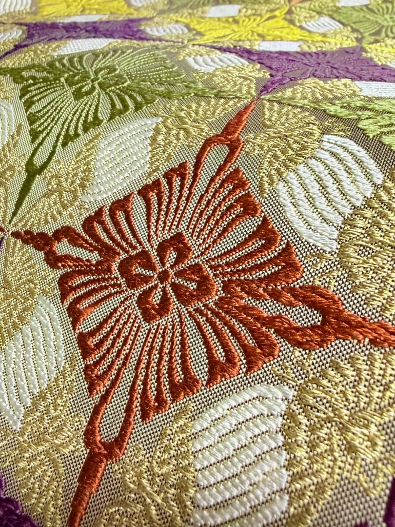 高級 袋帯 正絹 六通柄 総唐織 七宝柄 有職文様 訪問着 留袖 色無地