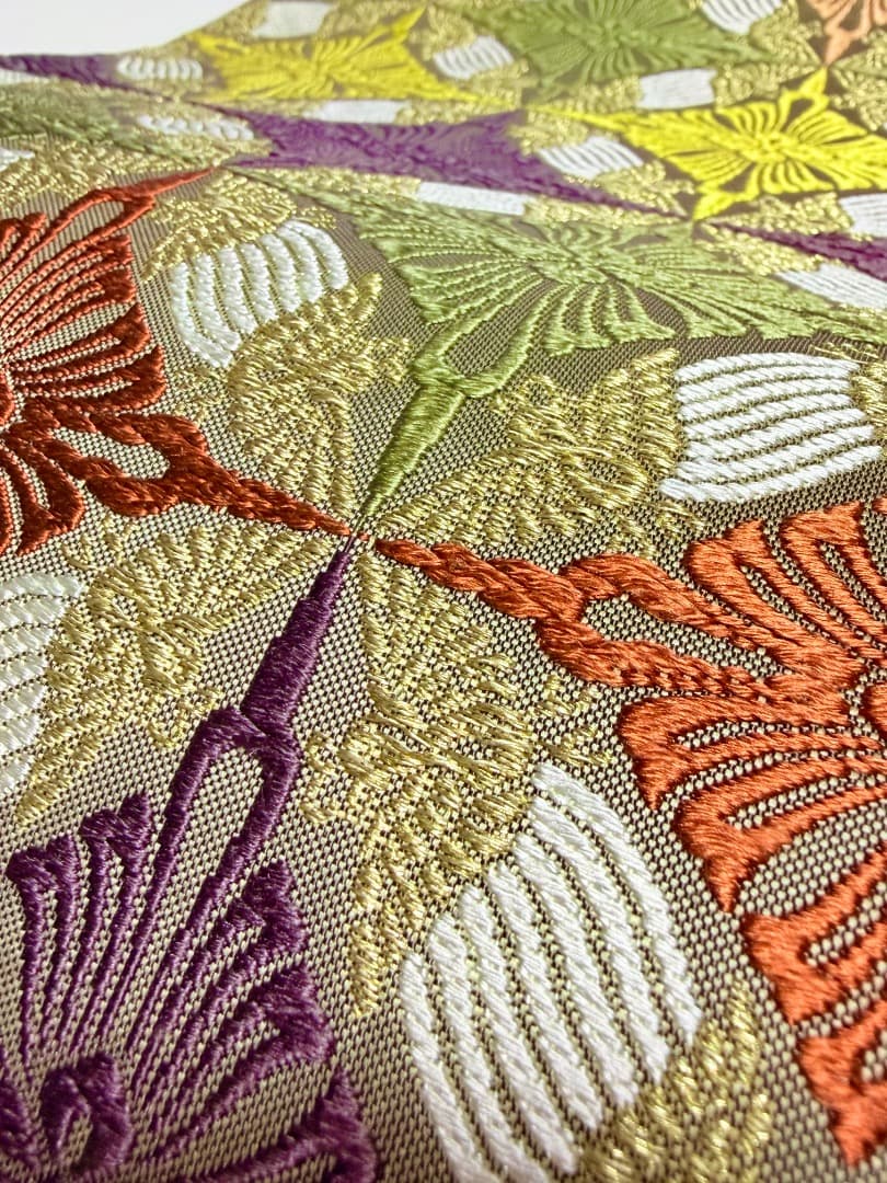 高級 袋帯 正絹 六通柄 総唐織 七宝柄 有職文様 訪問着 留袖 色無地