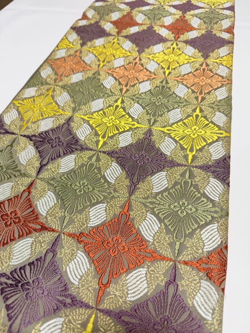 高級 袋帯 正絹 六通柄 総唐織 七宝柄 有職文様 訪問着 留袖 色無地