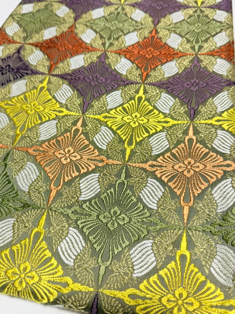 高級 袋帯 正絹 六通柄 総唐織 七宝柄 有職文様 訪問着 留袖 色無地