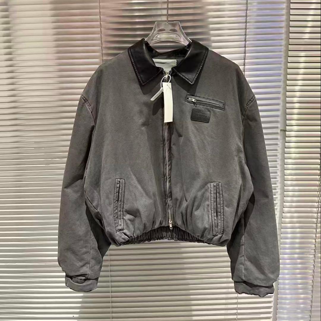 グレー MA-1ジャケット ショート丈