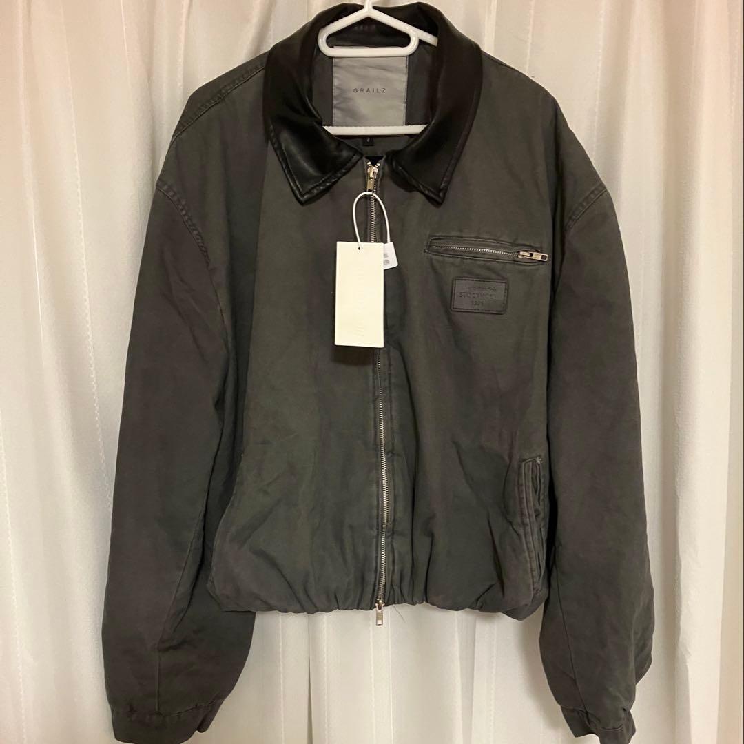 グレー MA-1ジャケット ショート丈