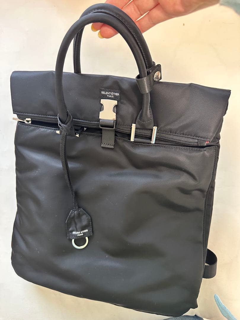 【美品】セレーンエテール　SELENT ETHER リュック　ブラックxシルバー