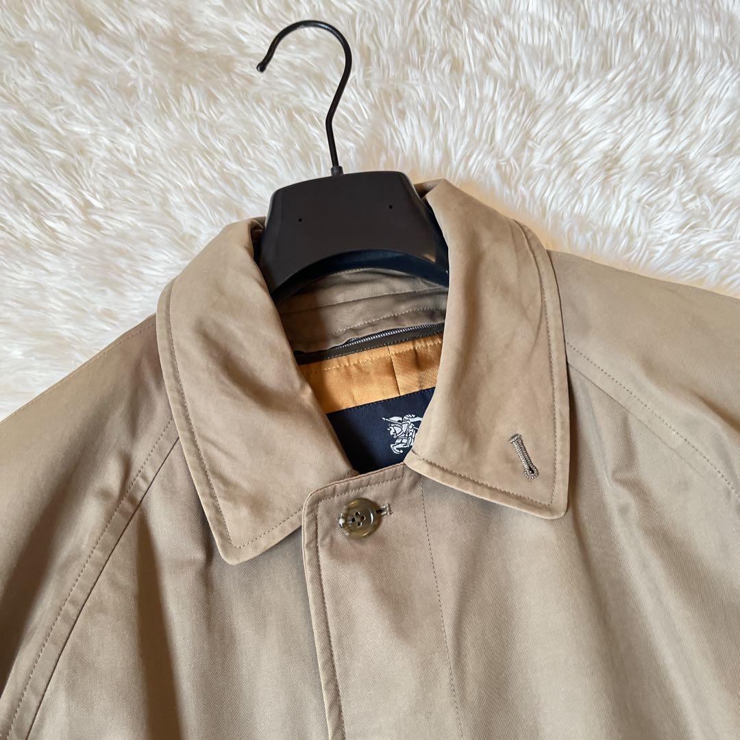 大きいサイズ　美品　バーバリー　ステンカラーコート　カーキ　ライナー付　チェック