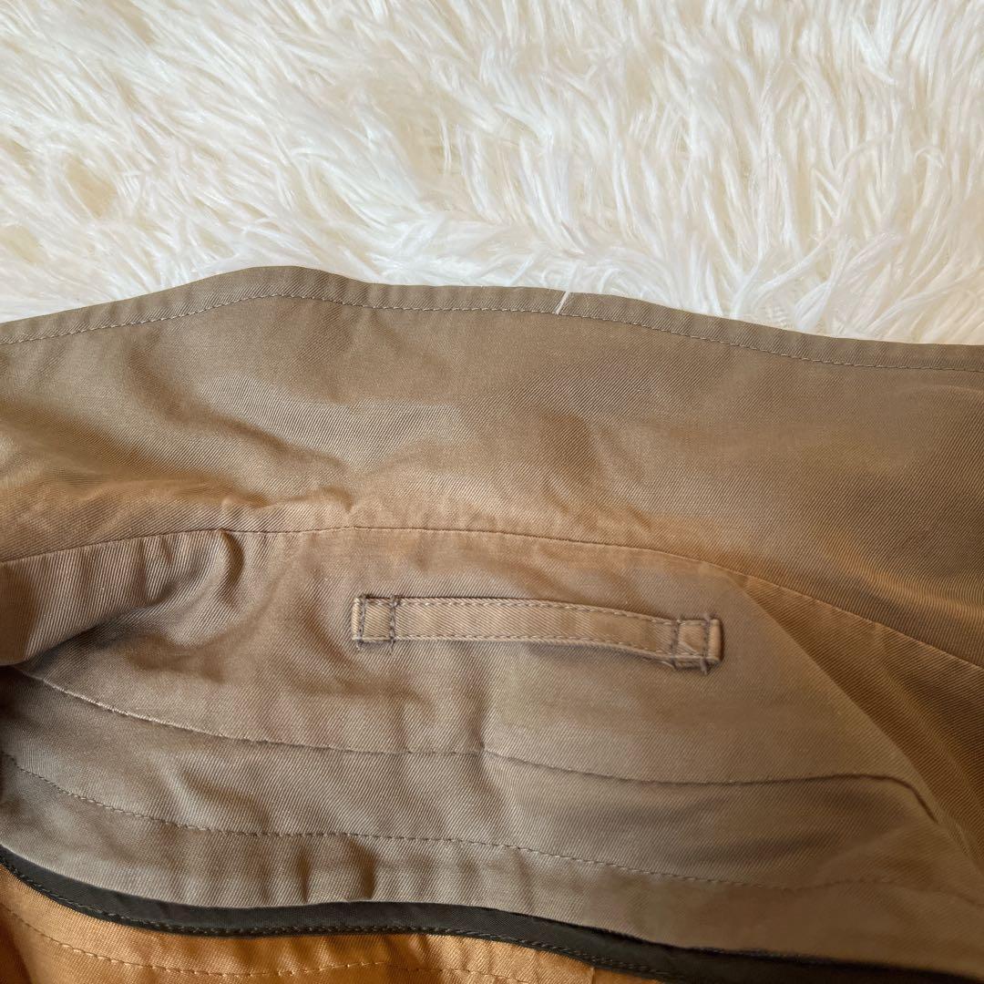 大きいサイズ　美品　バーバリー　ステンカラーコート　カーキ　ライナー付　チェック