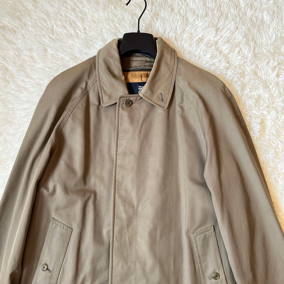 大きいサイズ　美品　バーバリー　ステンカラーコート　カーキ　ライナー付　チェック