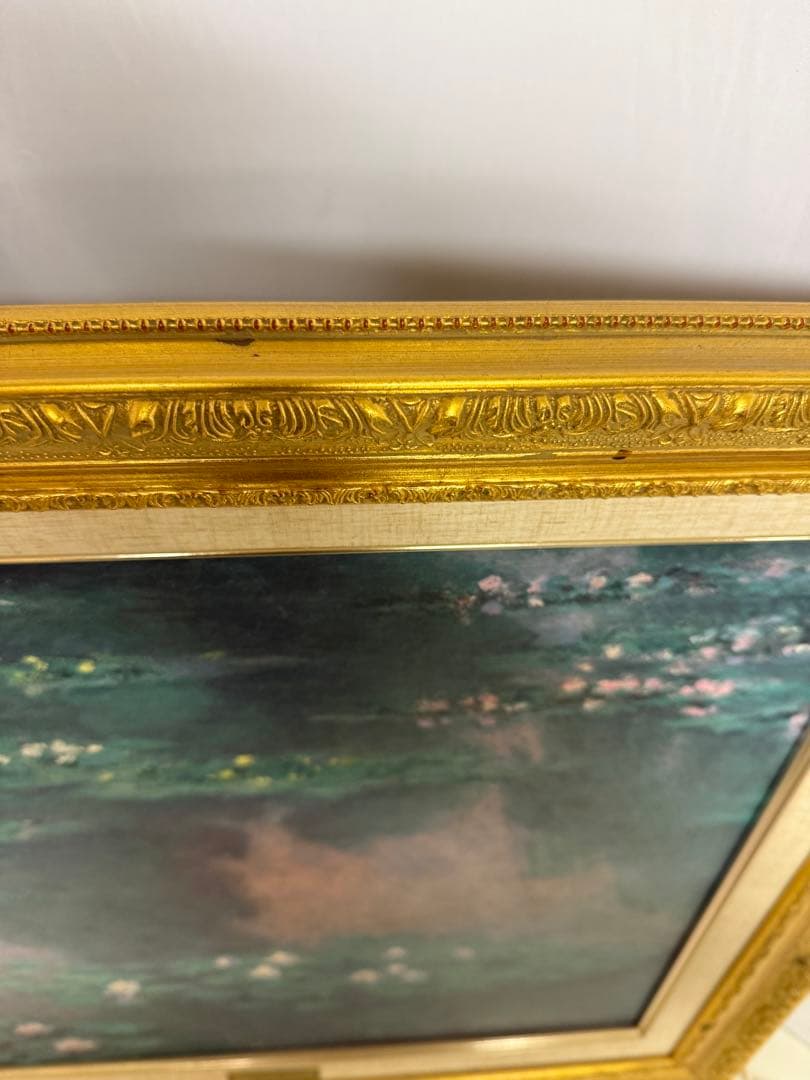 クロード・モネ 睡蓮複製画 ボストン美術館　額装　中古品
