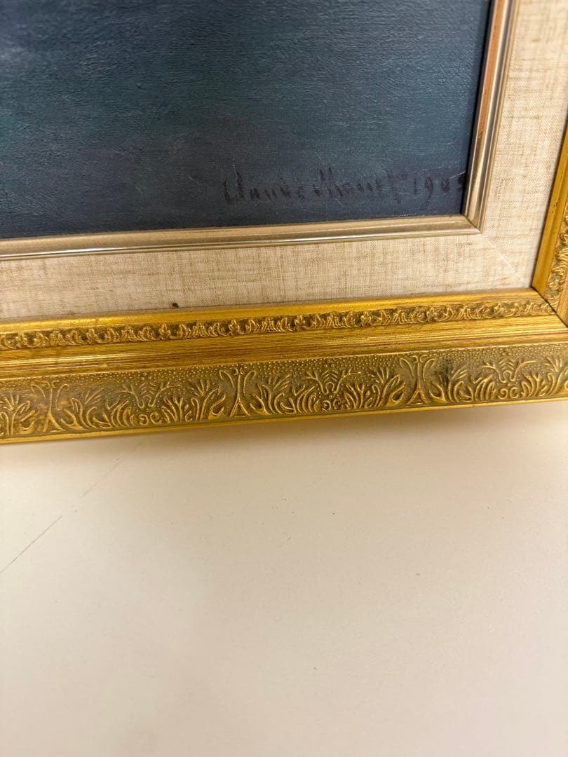 クロード・モネ 睡蓮複製画 ボストン美術館　額装　中古品