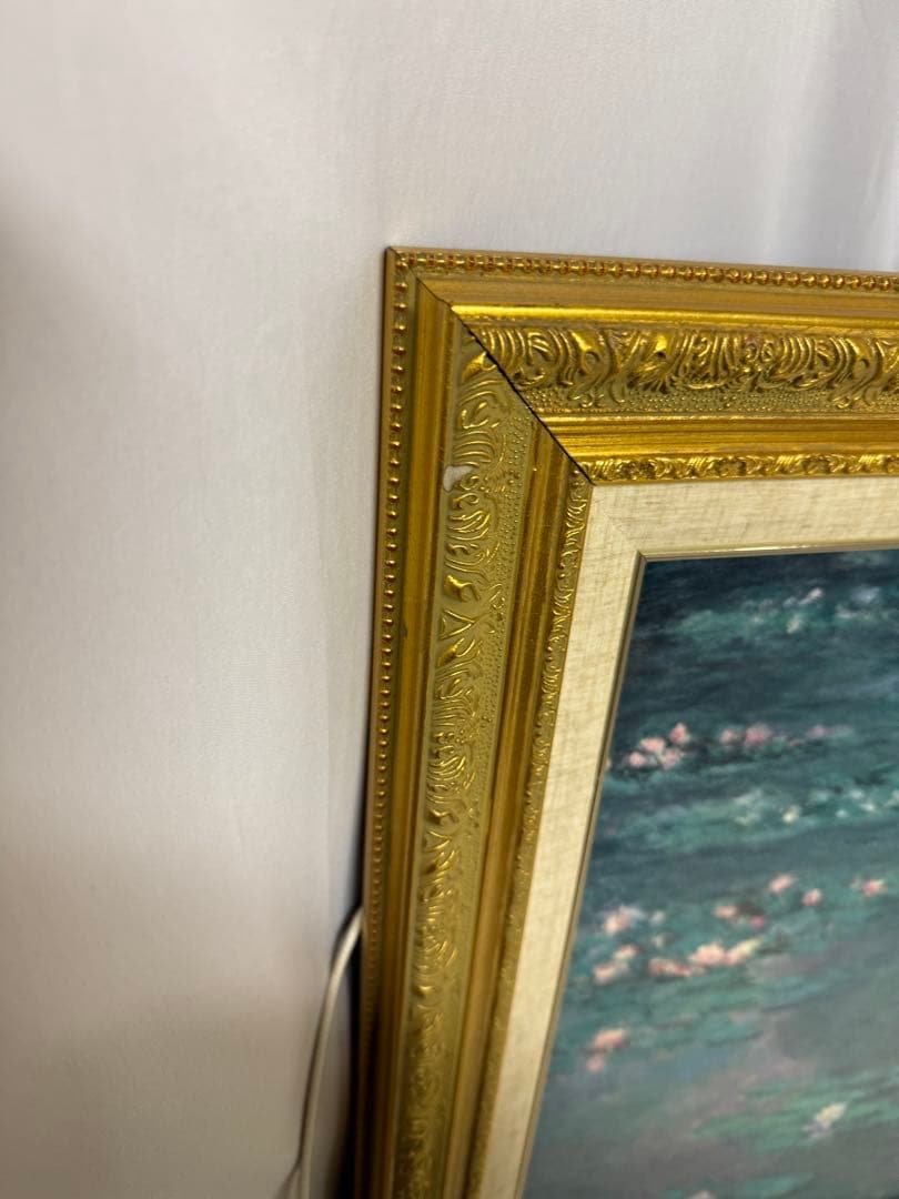 クロード・モネ 睡蓮複製画 ボストン美術館　額装　中古品
