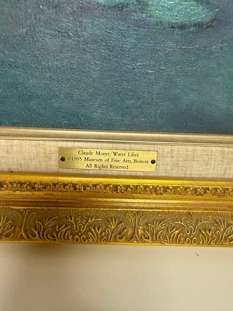 クロード・モネ 睡蓮複製画 ボストン美術館　額装　中古品