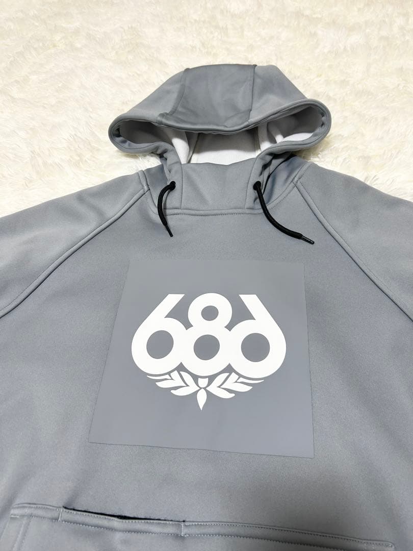 美品✨686 グレー　ウェア　撥水パーカー　スノボ　スキー　防寒