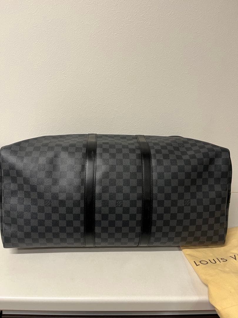 値下美品ダミエグラフィットキーポルバンドリエール55