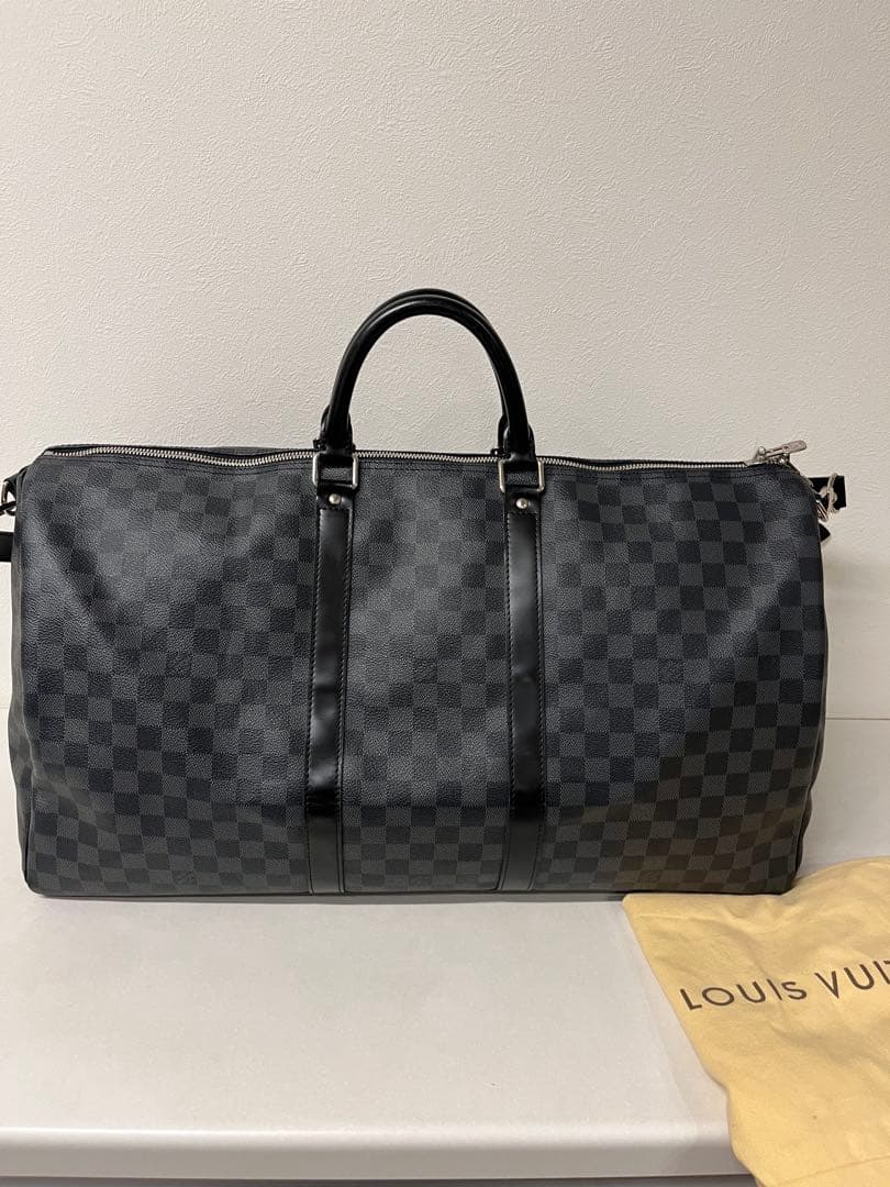 値下美品ダミエグラフィットキーポルバンドリエール55