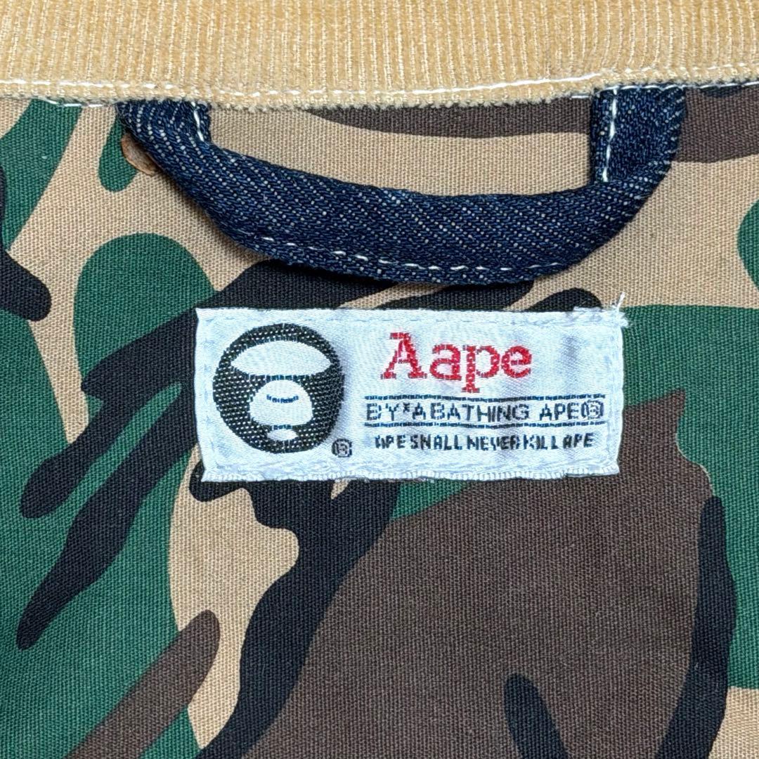 S*o様 美品 Aape ダークデニム カバーオール180エイブ アウタージャケ