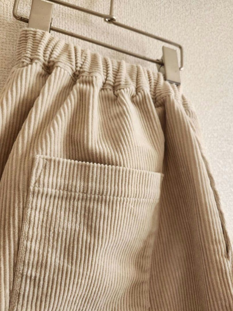 週末値下げ 日本製*オローネ バルーンパンツ コーデュロイ*クリーム