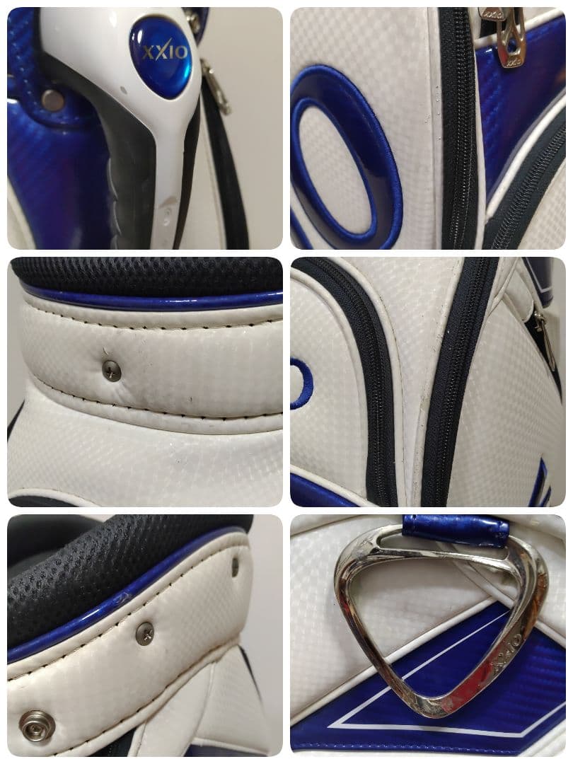 ゼクシオ XXIO キャディバッグ ホワイト ブルー　送料無料