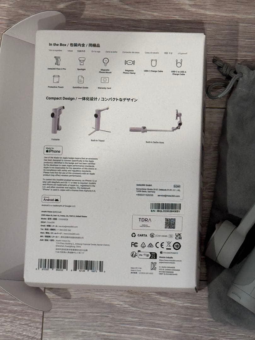 Insta360 Flow 2 Pro 未使用AIトラッカー(7100円)おまけ