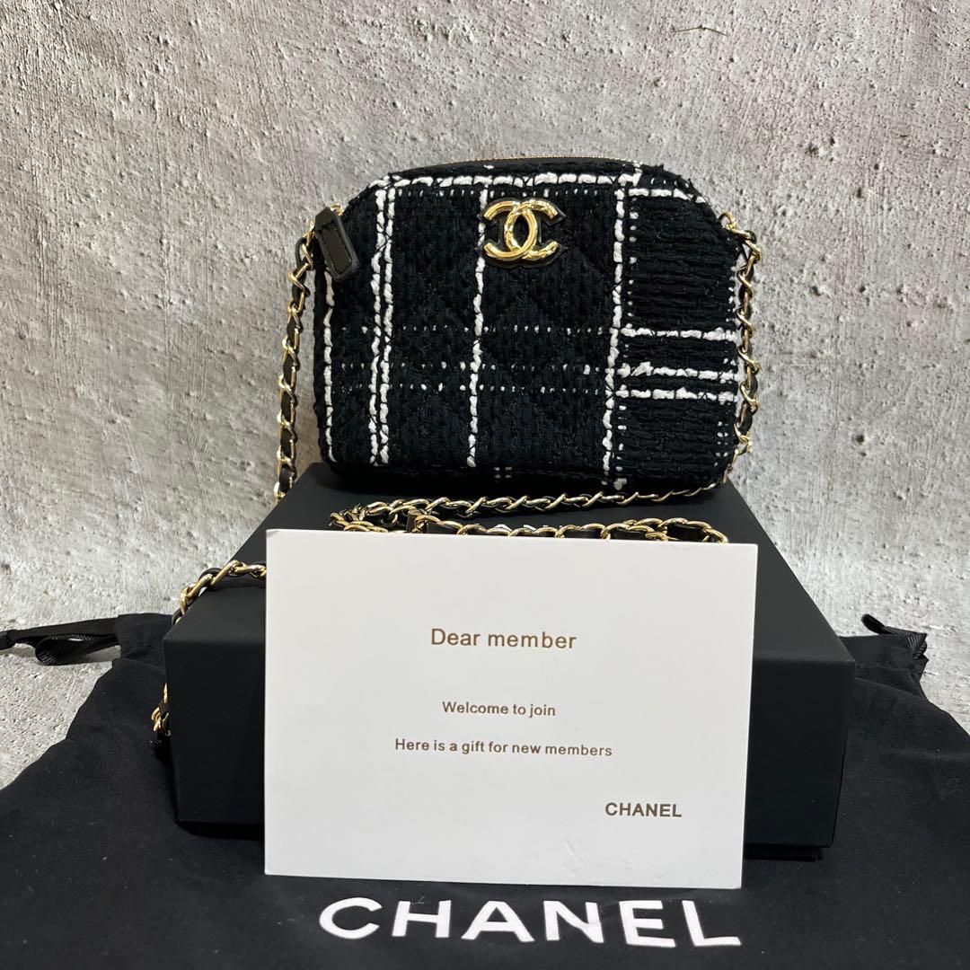 CHANEL ノベルティツイードショルダーバッグ