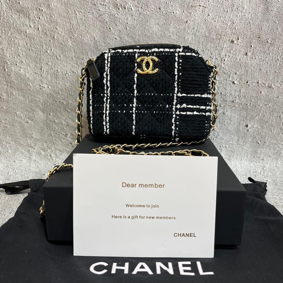 CHANEL ノベルティツイードショルダーバッグ