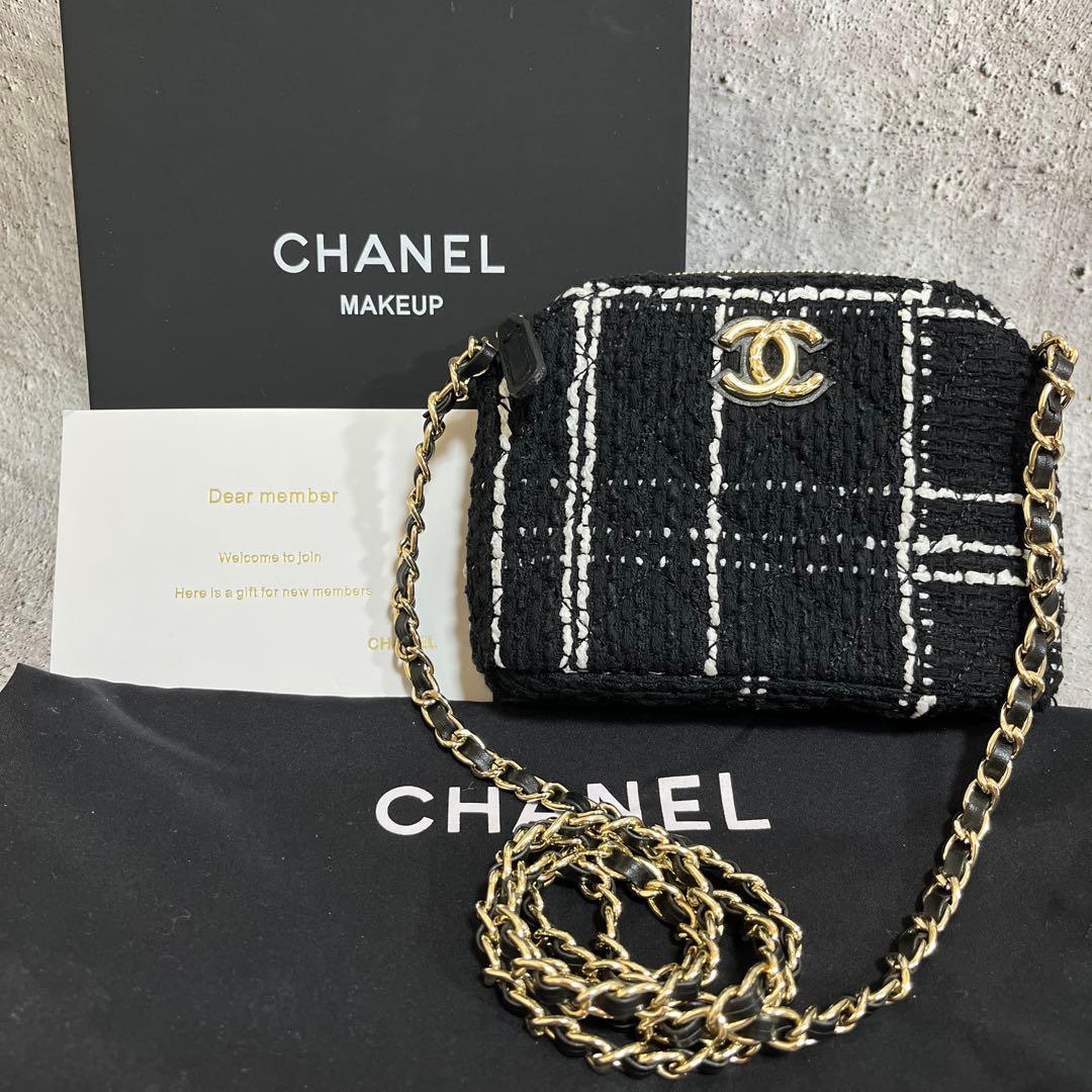 CHANEL ノベルティツイードショルダーバッグ