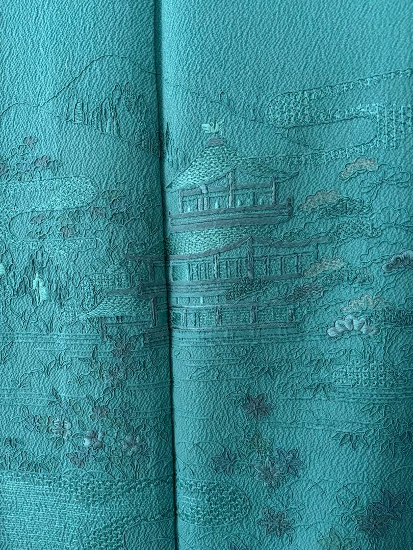 訪問着　ちりめん正絹　汕頭柄