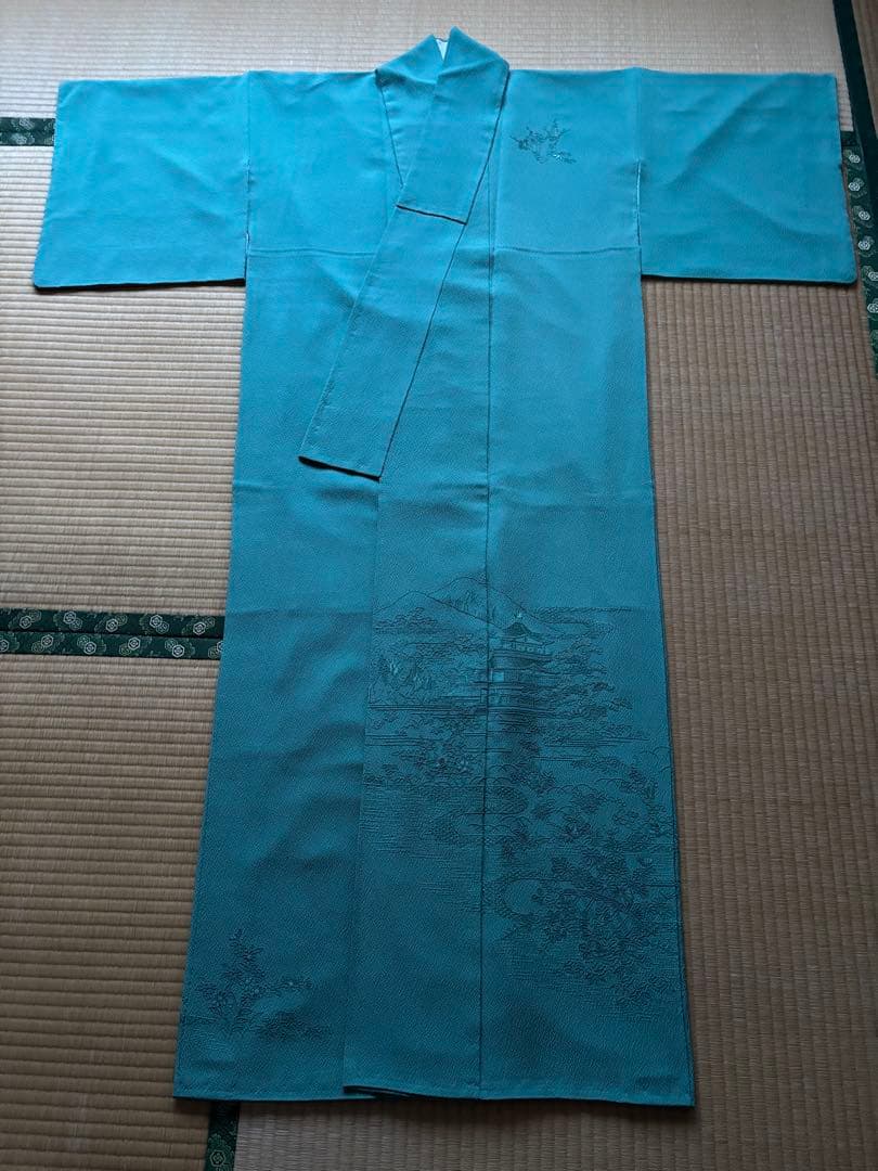 訪問着　ちりめん正絹　汕頭柄