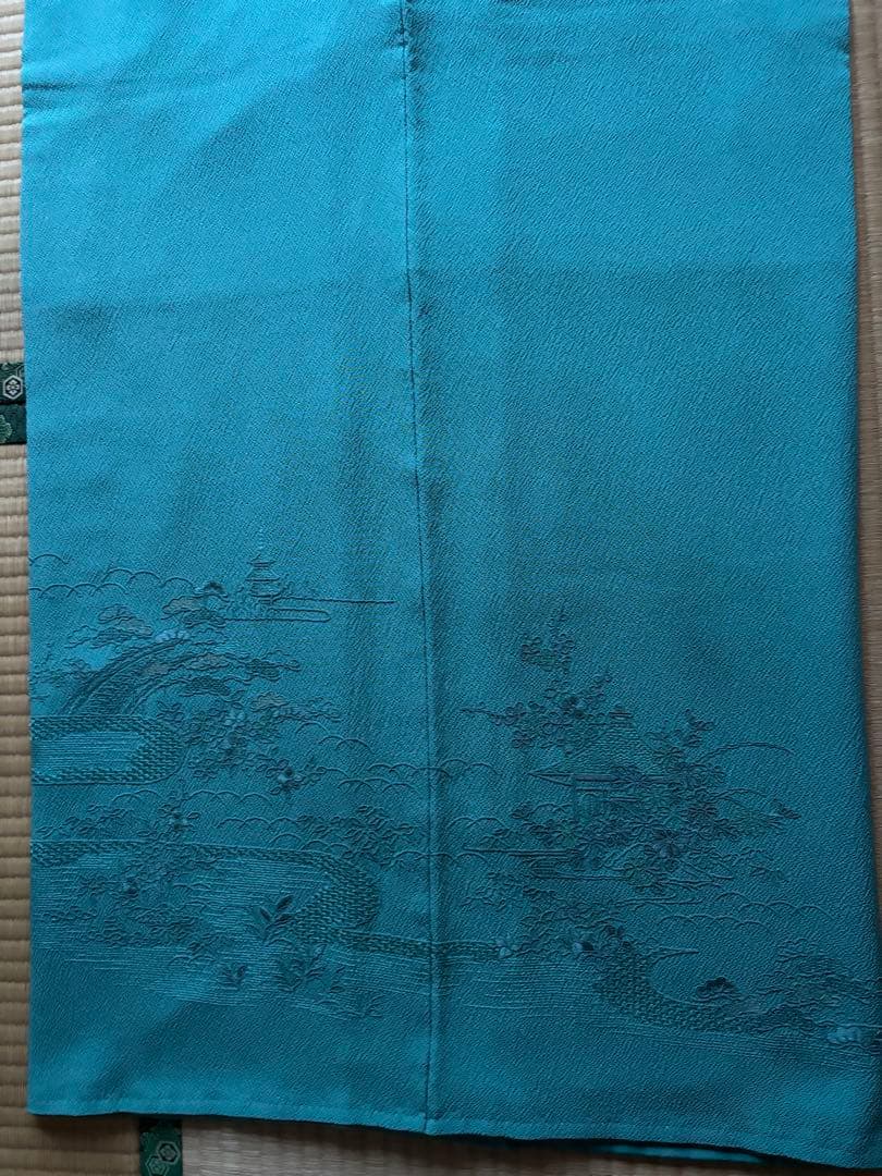 訪問着　ちりめん正絹　汕頭柄