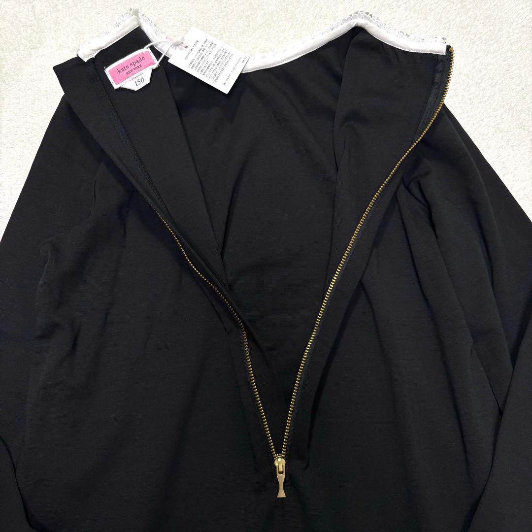 【新品】ケイトスペード レースカラーワンピース プリーツ フォーマル 普段着 黒