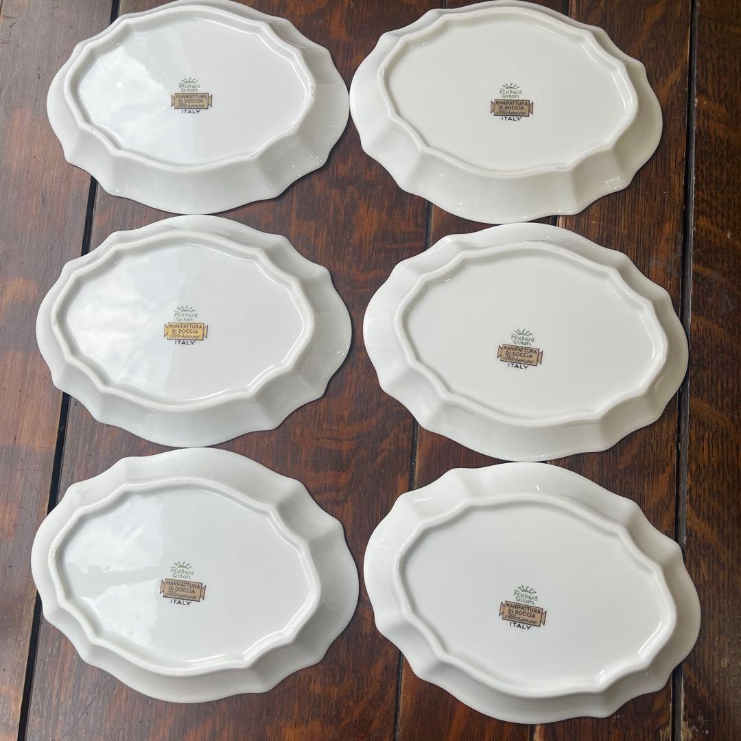 バラ売可！リチャードジノリ　インペロジュリエッタ　オーバルプレート 6枚